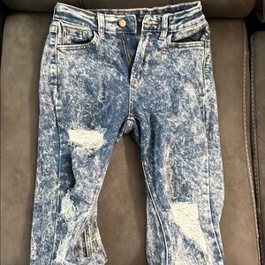 Distressed Acid Wash Jeans